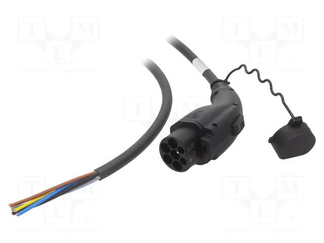 Cable: eMobility; 1x0.5mm2,5x6mm2; 480V; 24.4kW; IP44; three-phase HARTING 8853504444440A1