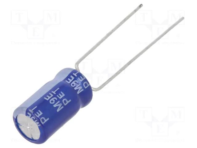 Capacitor: electrolytic; THT; 330uF; 16VDC; Ø6.3x11mm; ±20%; 2000h SAMWHA SD1C337M6L011PA