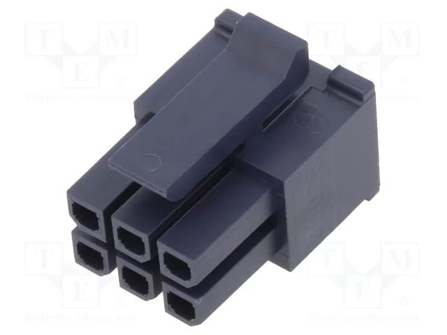 Connector: wire-board; plug; female; Micro-Fit 3.0; PIN: 6; nylon MOLEX MX-43025-0610
