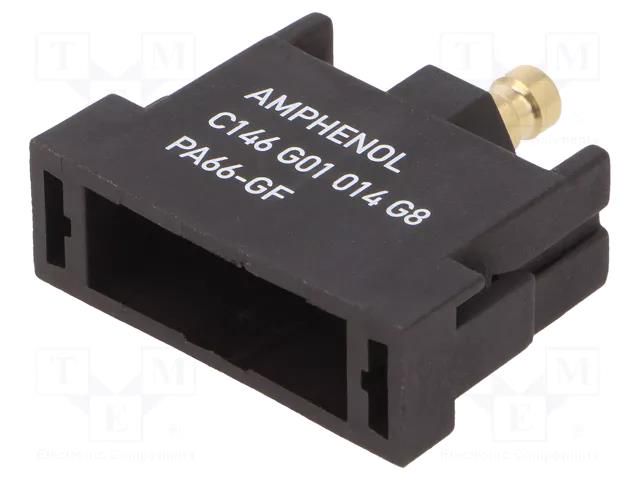 Connector: HDC; module; male; PIN: 1; pneumatic; heavy|mate M AMPHENOL C146-G01014G8