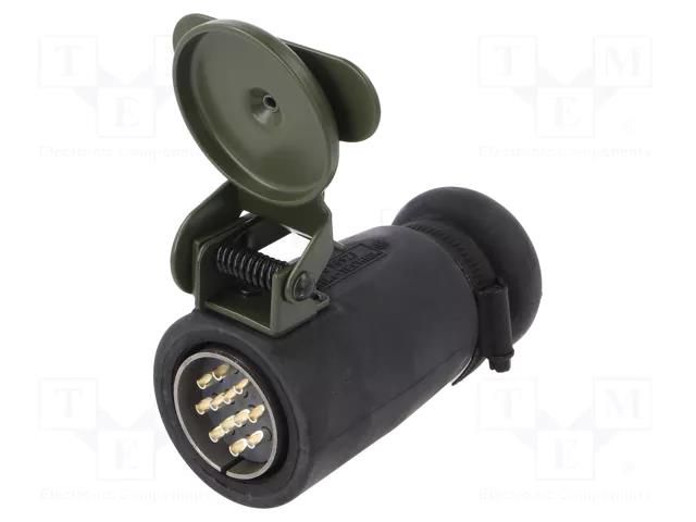 Connector: circular; plug; male; 24V; PIN: 12; straight; for cable ELKE 1667-40.00