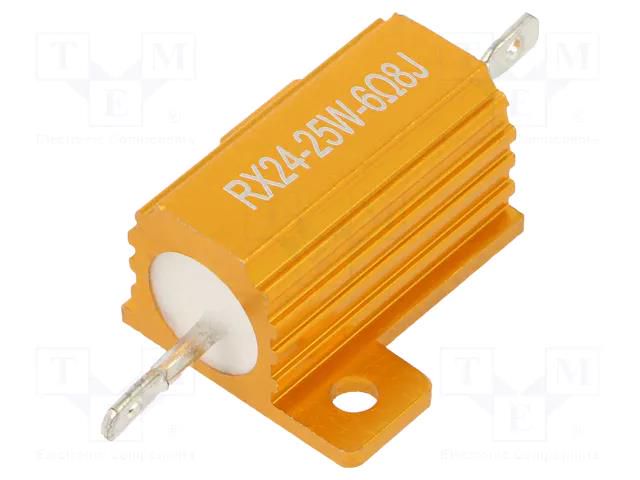 Resistor: wire-wound; with heatsink; 6.8Ω; 25W; ±5%; 50ppm/°C SR PASSIVES AHP25W-6R8J