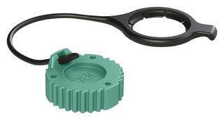 CAP, 9POS, RCPT, THERMOPLASTIC, GREEN AHDC169-T-OBDGN