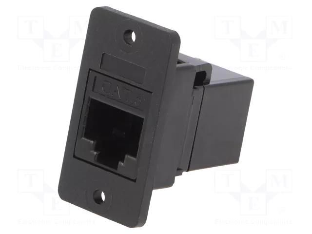 Coupler; Slim; Cat: 6; 8p8c; RJ45 socket,both sides; 29mm; plastic CLIFF CP30622X