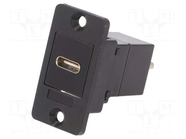 Coupler; USB C socket-front,USB C plug-back; Slim; USB C; 29mm CLIFF CP30611