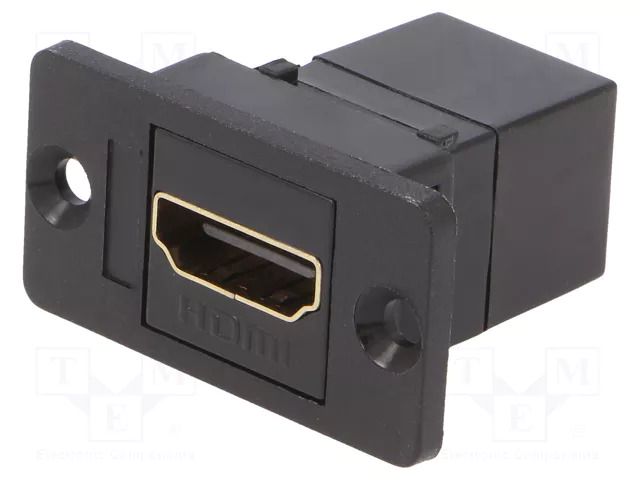 Coupler; HDMI socket,both sides; Slim; gold-plated; 29mm; plastic CLIFF CP30600G