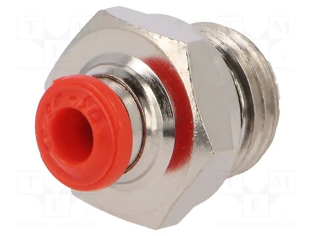 Push-in fitting; straight; -0.99÷20bar; nickel plated brass AIGNEP 50020-4-1/4