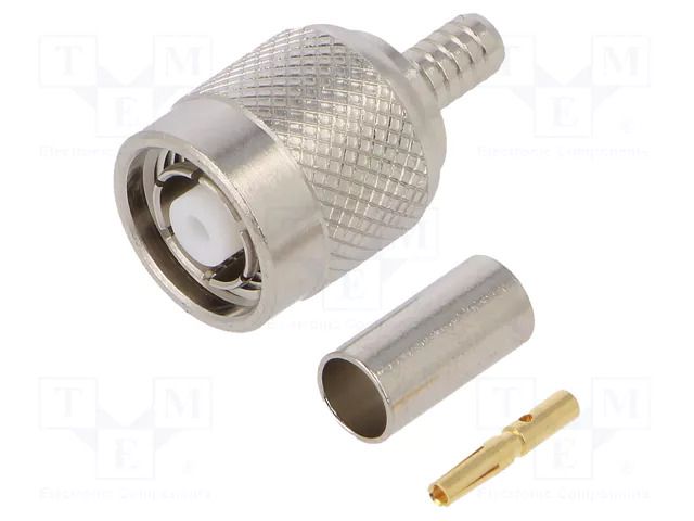 Connector: RP-TNC; plug; reverse,female; straight; 50Ω; crimped AMPHENOL RF 122108RP