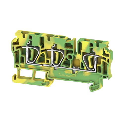 PE terminal, Tension-clamp connection, 4 mm², 800 V, Number of connections: 3, Number of levels: 1, Green/yellow Weidmuller 7904170000 04032248422371