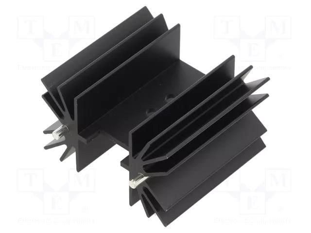 Heatsink: extruded; TO218,TO220,TO247; black; L: 25mm; W: 41.6mm OHMITE FA-T220-38E