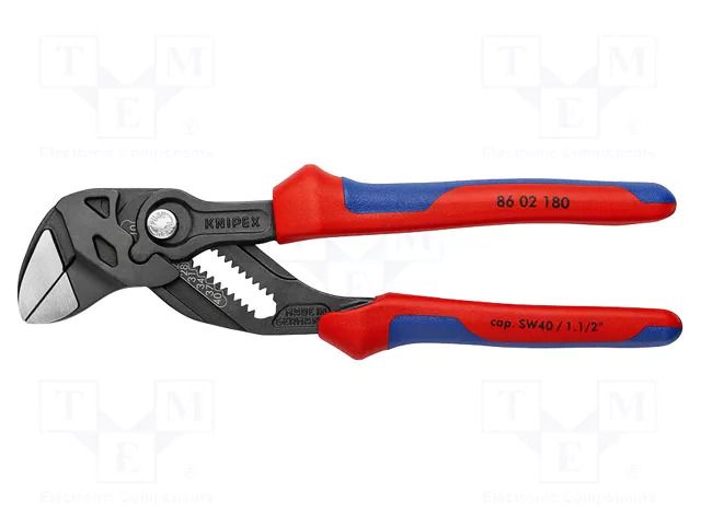 Pliers; adjustable; Pliers len: 180mm; Jaw capacity: 40mm KNIPEX KNP.8602180