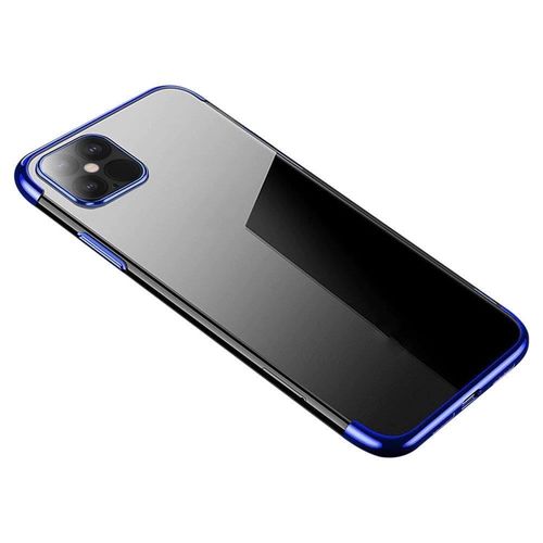 Clear Color Case Gel TPU Electroplating frame Cover for iPhone 13 mini blue, Hurtel 5907769334542