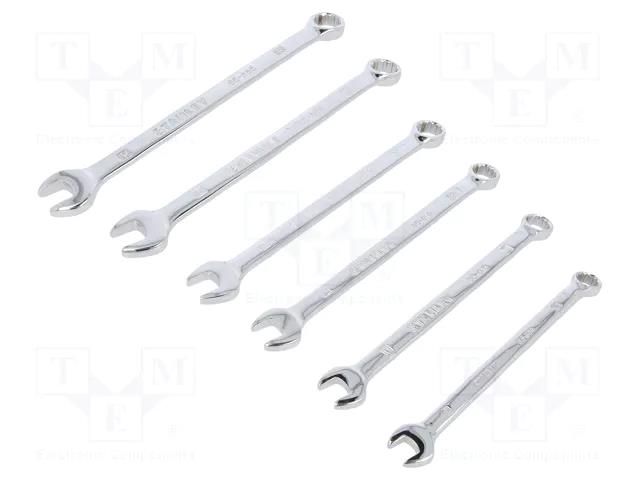 Wrench-set; combination spanner; Chrom-vanadium steel; 6pcs. STANLEY STL-4-94-646