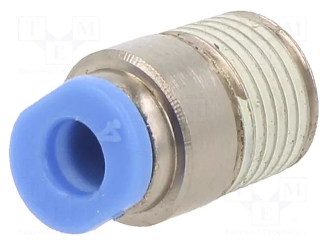 Push-in fitting; straight; -0.95÷10bar; nickel plated brass PNEUMAT POCR-184