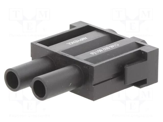 Connector: HDC; module; female; 1kV; PIN: 2; w/o contacts AMPHENOL C146-B02801E8