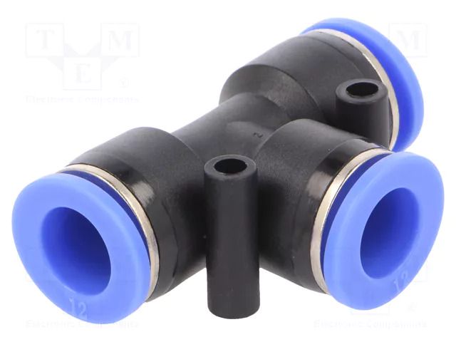 Push-in fitting; T-tap splitter; -0.95÷15bar; PBT; BLUELINE PNEUMAT 138.012