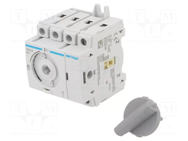 Switch-disconnector; Poles: 4; for DIN rail mounting; 40A; 415VAC HAGER HAB404