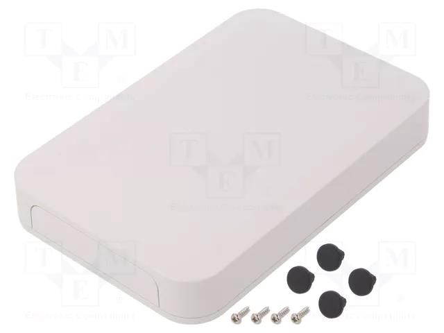 Enclosure: with panel; PF; X: 100mm; Y: 150mm; Z: 22.5mm; ABS; white TAKACHI TKC-PF10-2-15W