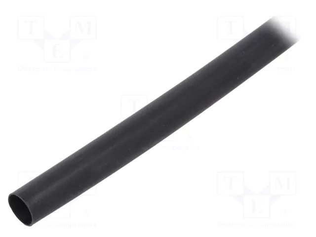 Heat shrink sleeve; 9.5mm; black; Diam.after shrinking: 3mm HELLERMANNTYTON TA379-3-PO-X-BK