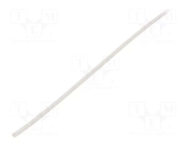 Heat shrink sleeve; glueless; 2: 1; 1.2mm; L: 1m; white; polyolefine TASKER GTM1206W