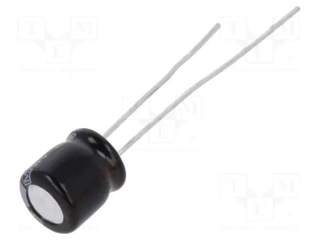 Capacitor: electrolytic; THT; 47uF; 25VDC; Ø6.3x7mm; Pitch: 2.5mm PANASONIC ECEA1EKA470I