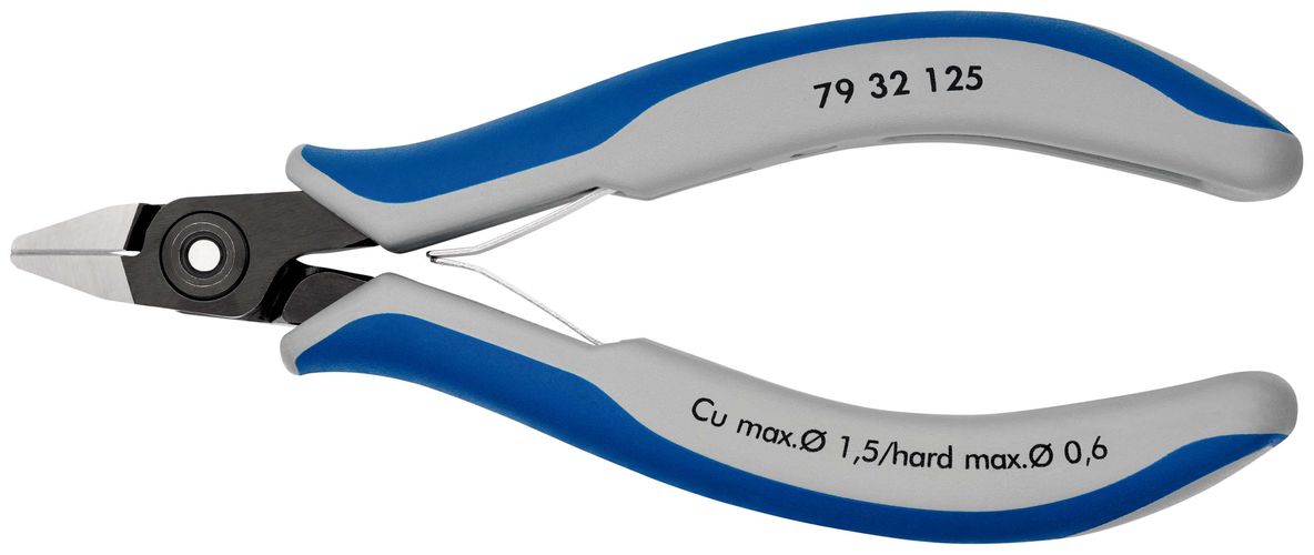 KNIPEX 79 32 125 Precision Electronics Diagonal Cutter with multi-component handles burnished 125 mm 79 32 125 4003773061366