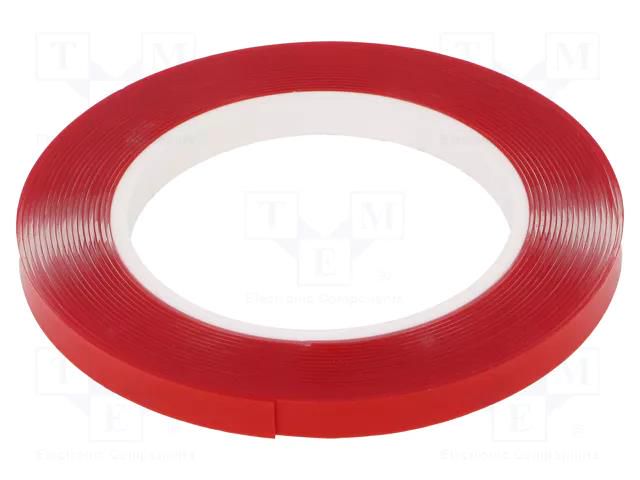 Tape: fixing; W: 9mm; L: 5.5m; Thk: 1mm; double-sided; acrylic IPT 7010-9MM-5.5M