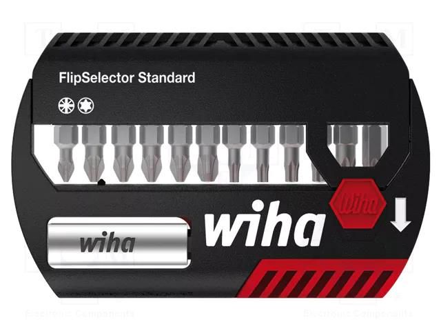 Kit: screwdriver bits; Pozidriv®,Torx®; 25mm; plastic cassette WIHA WIHA.39041