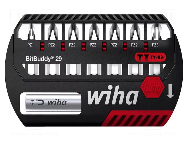 Kit: screwdriver bits; Pozidriv®; 29mm; PZ1,PZ2,PZ3; BitBuddy® WIHA WIHA.42098