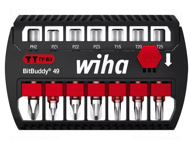 Kit: screwdriver bits; plastic cassette; Holder: E6,3mm; 49mm WIHA WIHA.42116