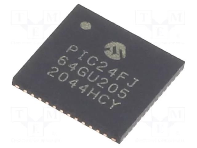 IC: PIC microcontroller; 64kB; 2÷3.6VDC; SMD; UQFN48; PIC24; tube MICROCHIP TECHNOLOGY 24FJ64GU205-I/M4