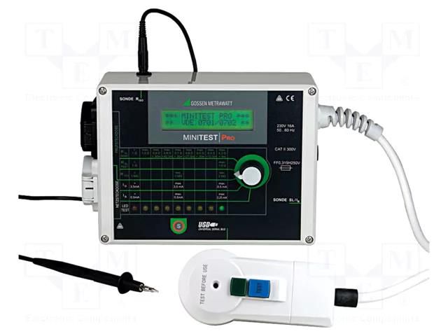 Meter: safety analyzer; LCD; Insulation R range: 0÷9.99MΩ; USB GOSSEN METRAWATT GM-M712D