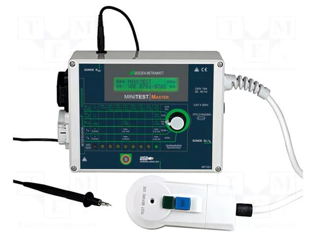 Meter: safety analyzer; LCD; Insulation R range: 0÷9.99MΩ; USB GOSSEN METRAWATT GM-M712U