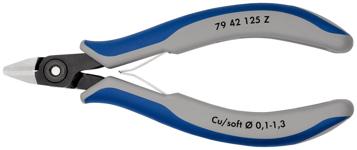 KNIPEX 79 42 125 Z Precision Electronics Diagonal Cutter with multi-component handles burnished 125 mm 79 42 125 Z