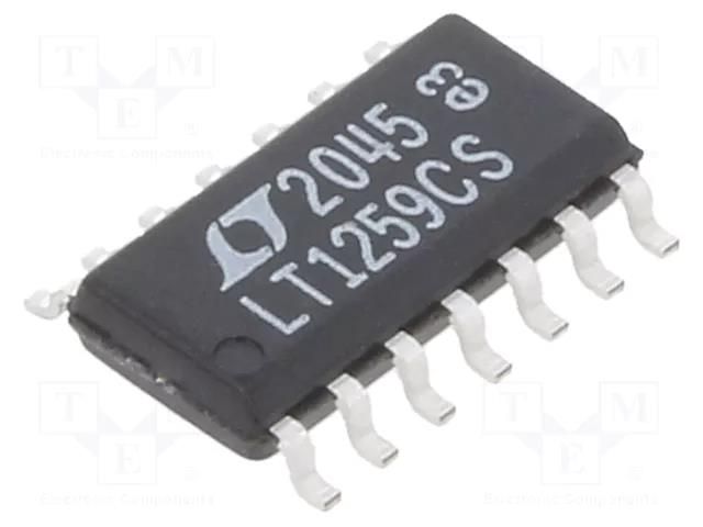 IC: operational amplifier; 130MHz; Ch: 2; SO14; ±2÷15VDC,4÷30VDC Analog Devices LT1259CSPBF