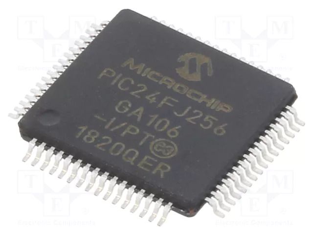 IC: PIC microcontroller; 256kB; I2C x3,IrDA,LIN,SPI x3,UART x4 MICROCHIP TECHNOLOGY 24FJ256GA106-I/PT