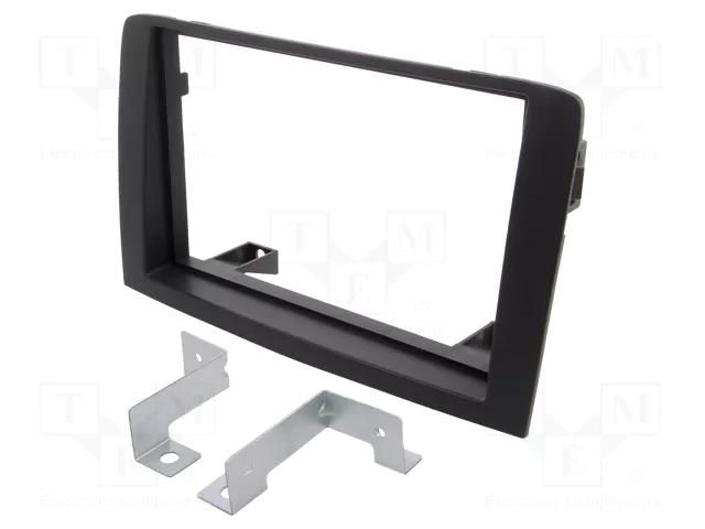 Radio frame; Fiat,Lancia; 2 DIN; grey PER.PIC. RAM-40.215.3