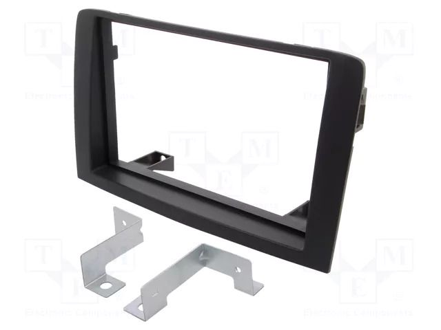 Radio frame; Fiat,Lancia; 2 DIN; grey PER.PIC. RAM-40.215.3