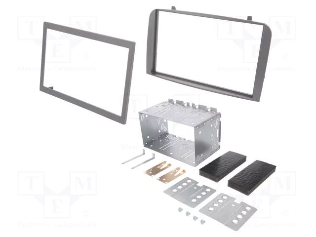 Radio frame; Alfa Romeo; 2 DIN; silver PER.PIC. RAM-40.185.7