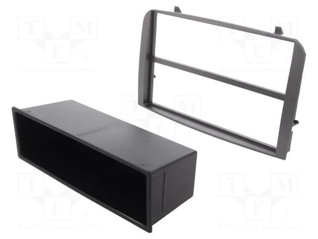 Radio frame; Alfa Romeo; 2 ISO; black PER.PIC. RAM-40.185.02