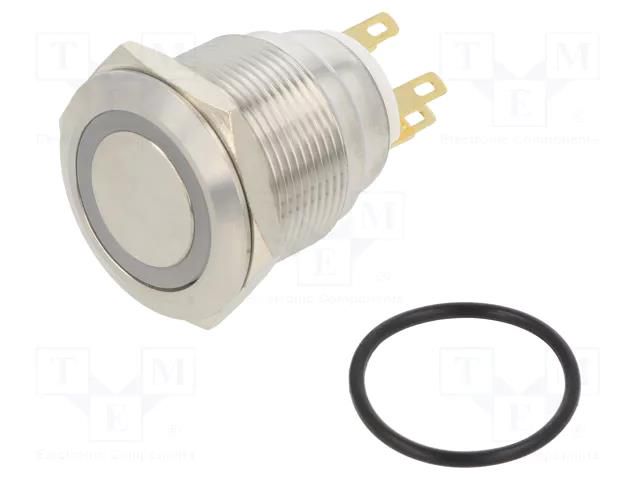 Switch: vandal resistant; Pos: 2; SPDT; 3A/220VAC; 5A/24VDC; IP65 ONPOW LAS1GQ22-11EB24VS