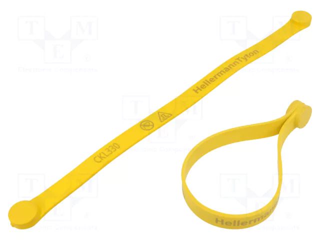 Cable tie; multi use,with magnetic closure; L: 330mm; W: 15mm HELLERMANNTYTON CKL330-TPE-YE