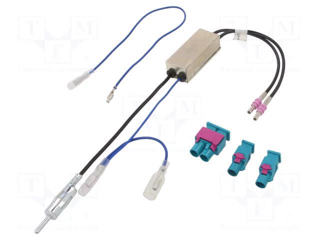 Cable; DIN plug,Fakra double socket,Fakra socket x2; straight PER.PIC. A9526D/DIPLE