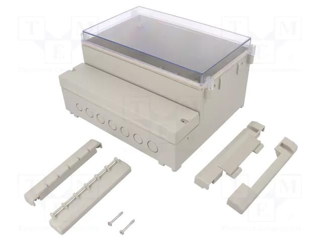 Enclosure: wall mounting; X: 256mm; Y: 217mm; Z: 132mm; ABS; grey GAINTA DC007CUL