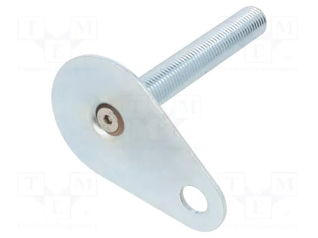Foot; Base dia: 50mm; M16; steel; Plunger length: 75mm ELESA+GANTER GN42-50-M16-75A0U