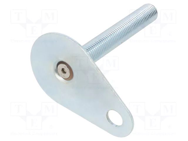 Foot; Base dia: 60mm; M16; steel; Plunger length: 100mm ELESA+GANTER GN42-60-M16-100A0U