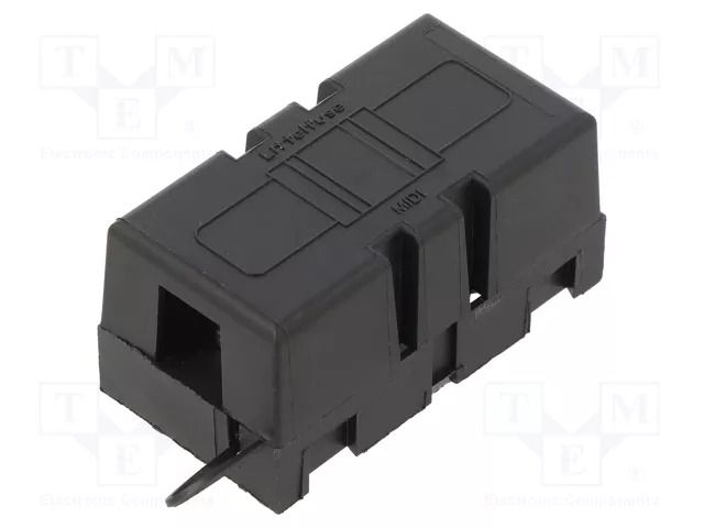 Fuse holder; 40mm; 200A; screw type; Leads: M5 screws; black; 32VDC LITTELFUSE 0498900.TXN