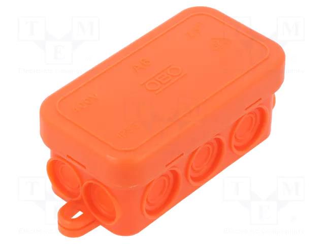 Enclosure: junction box; X: 43mm; Y: 80mm; Z: 36mm; polyetylene; IP55 OBO BETTERMANN OBO-2000003