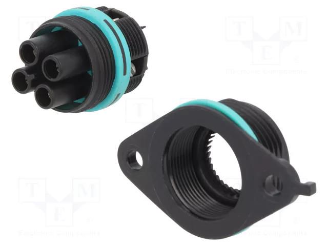 Connector: AC supply; screw terminal; female; TH387; 0.5÷4mm2 TECHNO THB.387.D4A