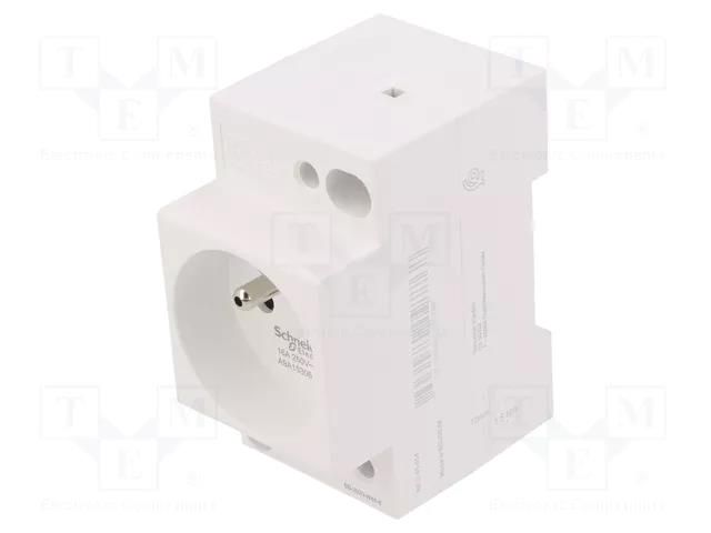 E-type socket; 250VAC; 16A; for DIN rail mounting; ACTI9 SCHNEIDER ELECTRIC A9A15306